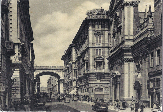 GENOVA - VIA XX SETTEMBRE - V 1959 - FG - animata