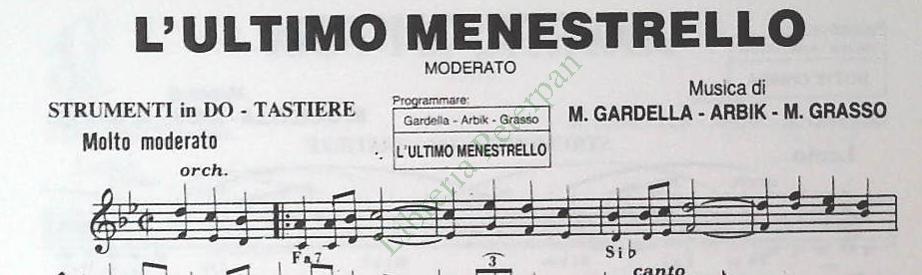 NOTTE CHIARA. lento - L'ULTIMO MENESTRELLO. moderato - SPARTITO-SHEET MUSIC