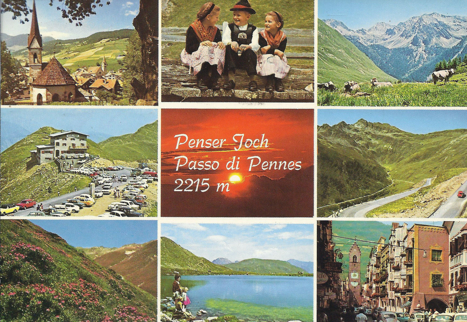 PASSO DI PENNES - PENSER JOCH - 8 VEDUTINE - V1973 - Timbro 