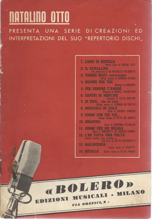 14 BRANI del repertorio di NATALINO OTTO # SPARTITO