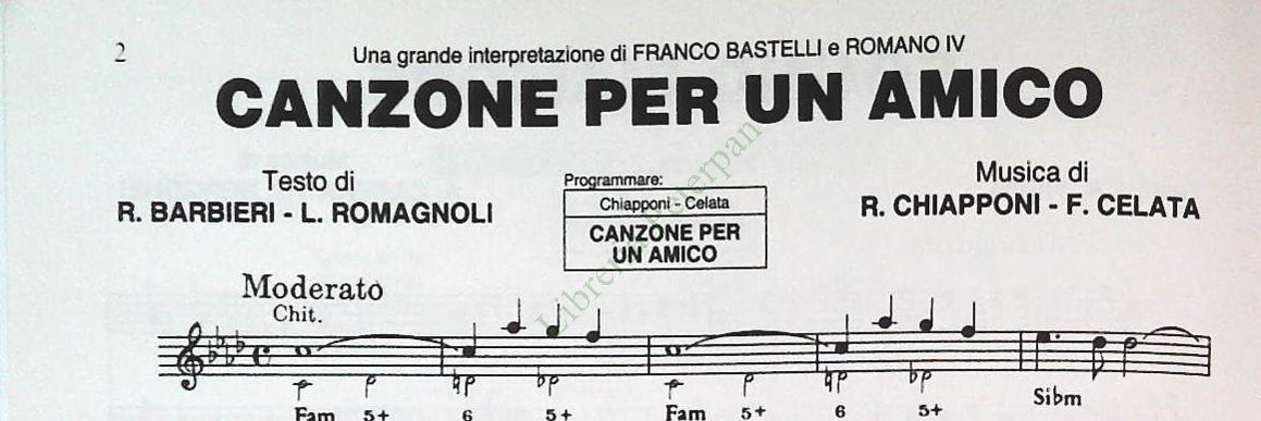 FRANCO BESTELLI E I MISTER. 8 BRANI - SPARTITO-SHEET MUSIC