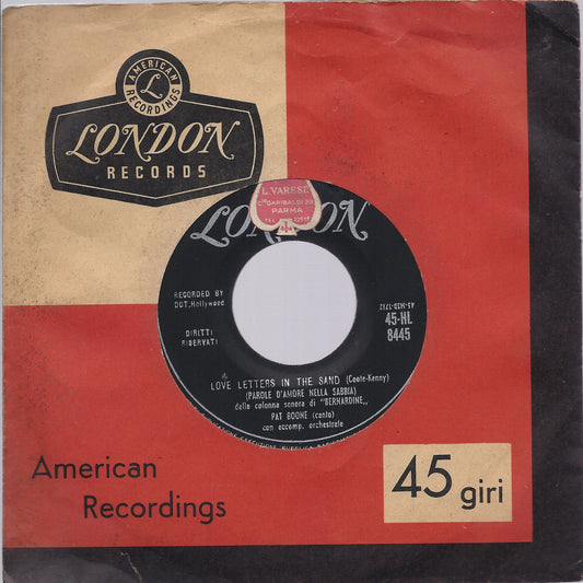 LOVE LETTERS IN THE SAND -PAROLE D'AMORE NELLA SABBIA - BERNARDINE - PAT BOONE