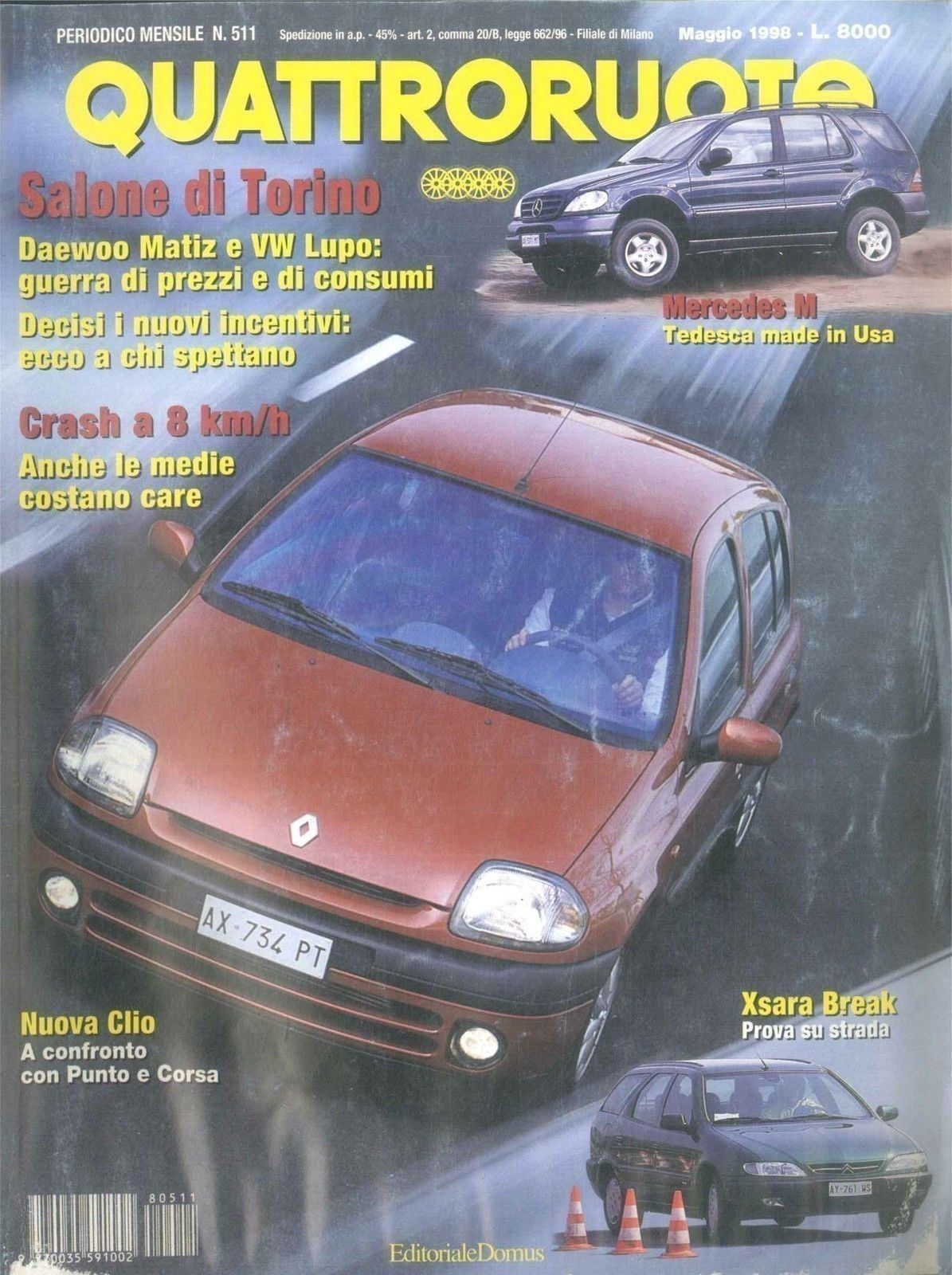 QUATTRORUOTE N 511 - MAGGIO 1998