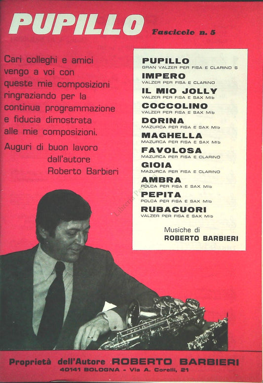 ROBERTO BARBIERI 11 BRANI - SPARTITO-SHEET MUSIC