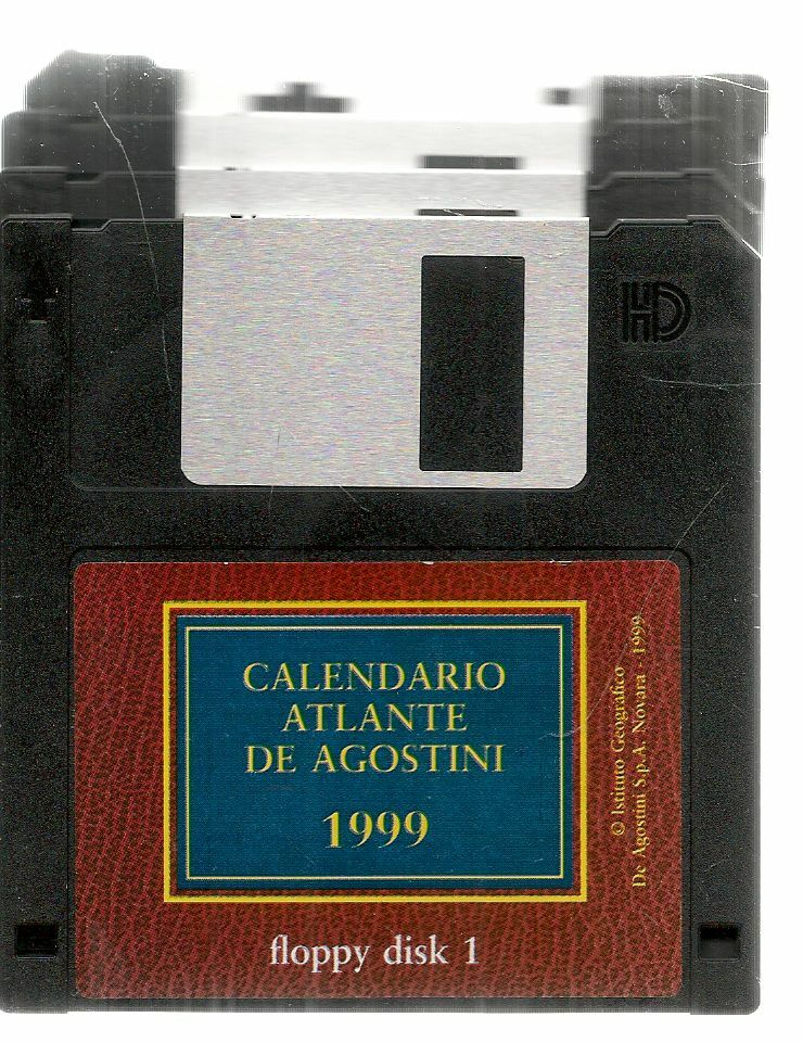 CALENDARIO ATLANTE DE AGOSTINI 1999 CON CUSODIA E FLOPPY DUSK