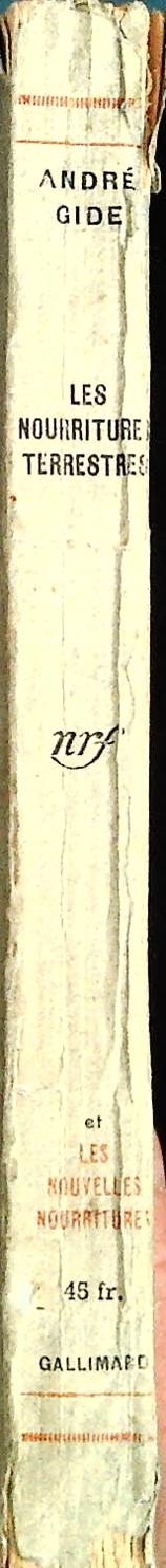 LES NOURRITURES TERRESTRES - ANDRE' GIDE - FRENCH TEXT