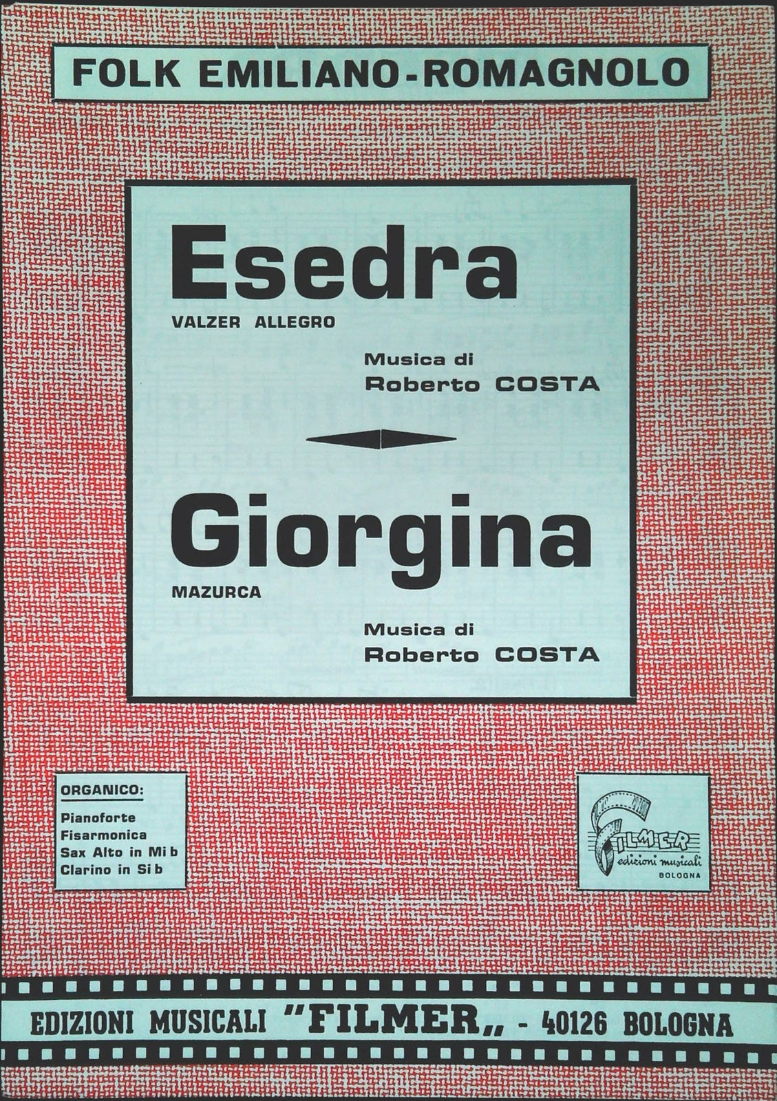 ESEDRA - GIORGINA - MUSICA FOLK EMILIANO-ROMAGNOLA - SPARTITO-SHEET MUSIC
