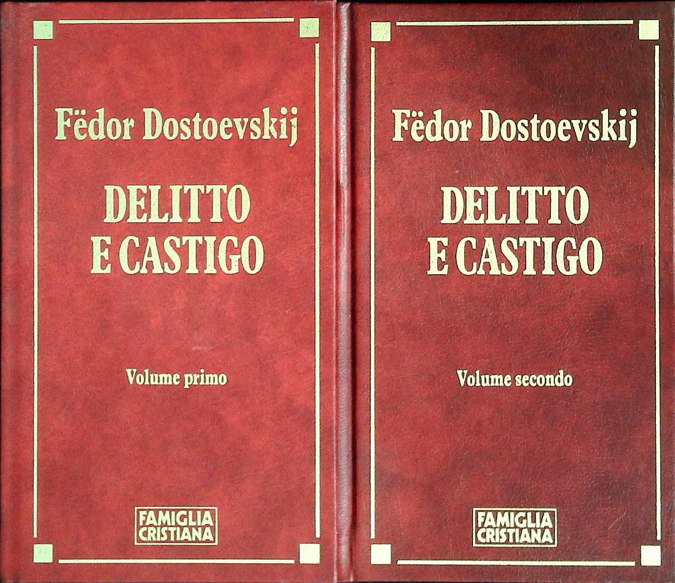 DELITTO E CASTIGO - DOSTOEVSKIJ - FAM. CRIST. 1992 - 2 VOLUMI - OUTLET DEL LIBRO