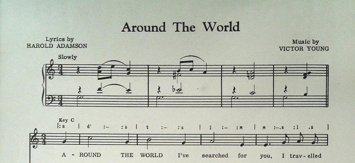 AROUND THE WORLD - SPARTITO-SHEET MUSIC