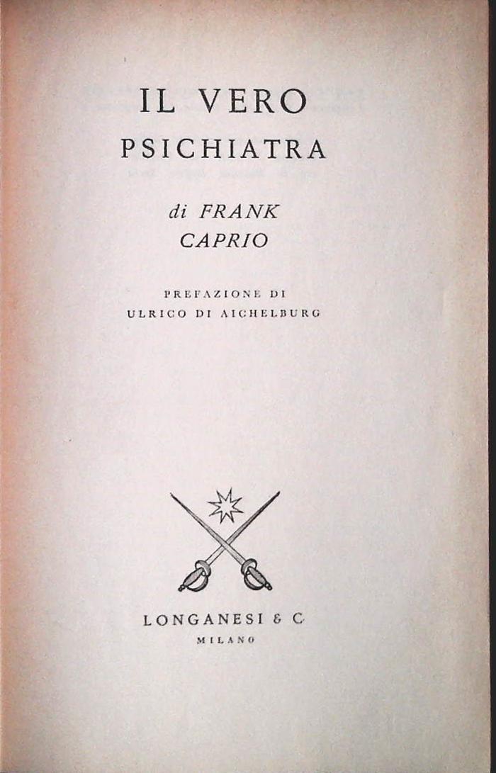 IL VERO PSICHIATRA - FRANK CAPRIO