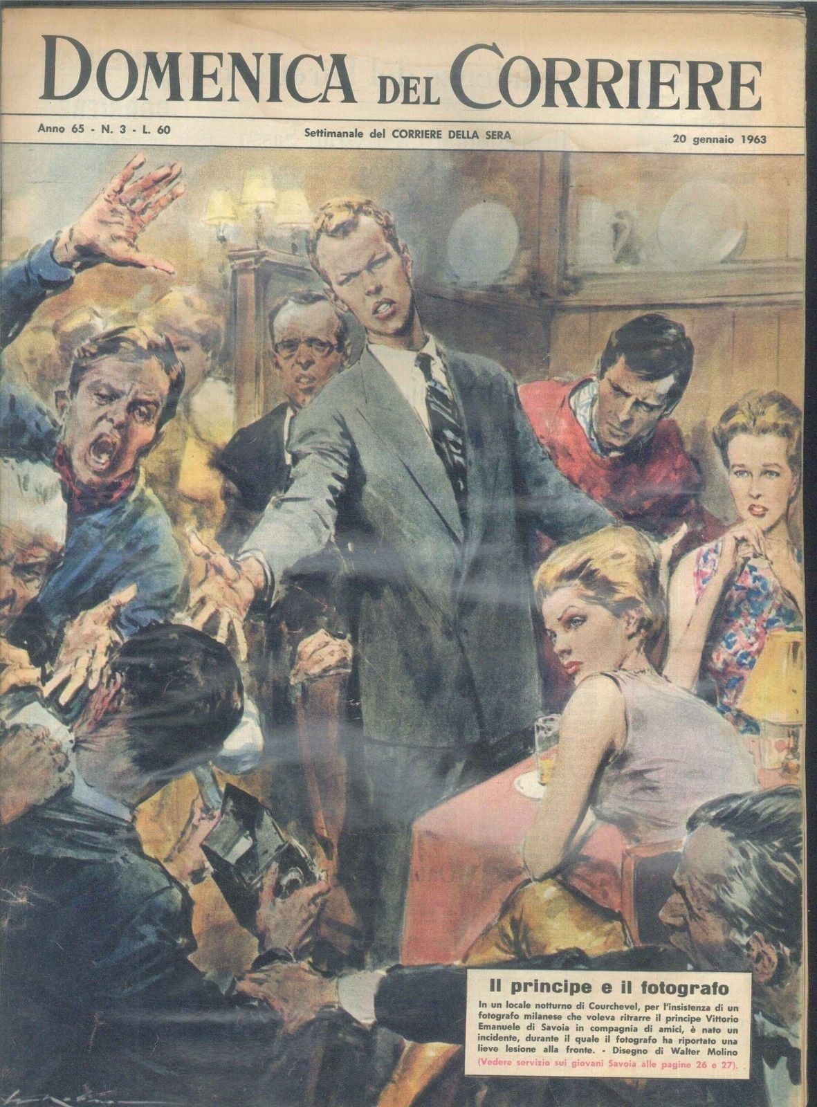 DOMENICA DEL CORRIERE N 3 - 20 GENNAIO 1963 - ILL WALTER MOLINO