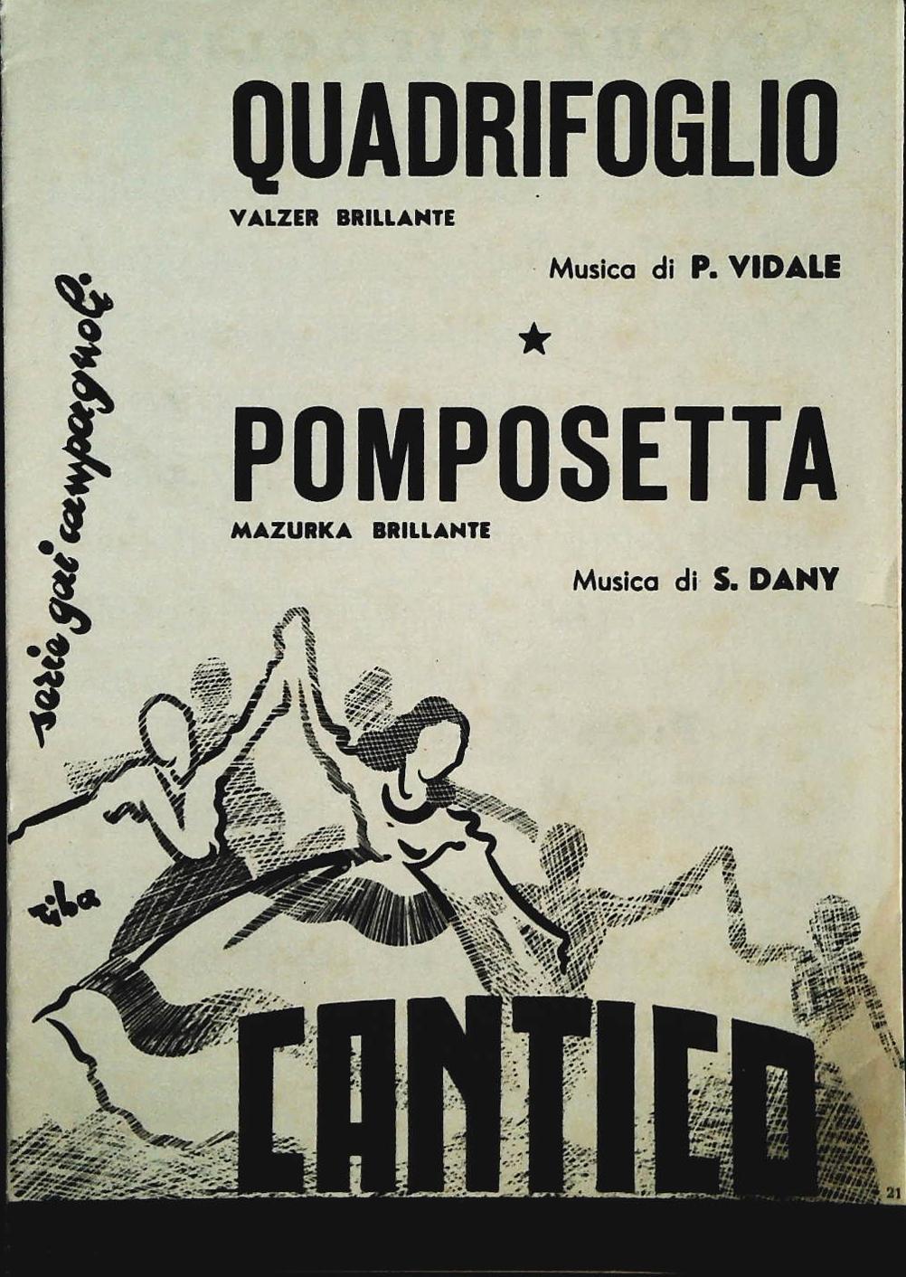 QUADRIFOGLIO. valzer - POMPOSETTA. mazurka - SPARTITO-SHEET  MUSIC
