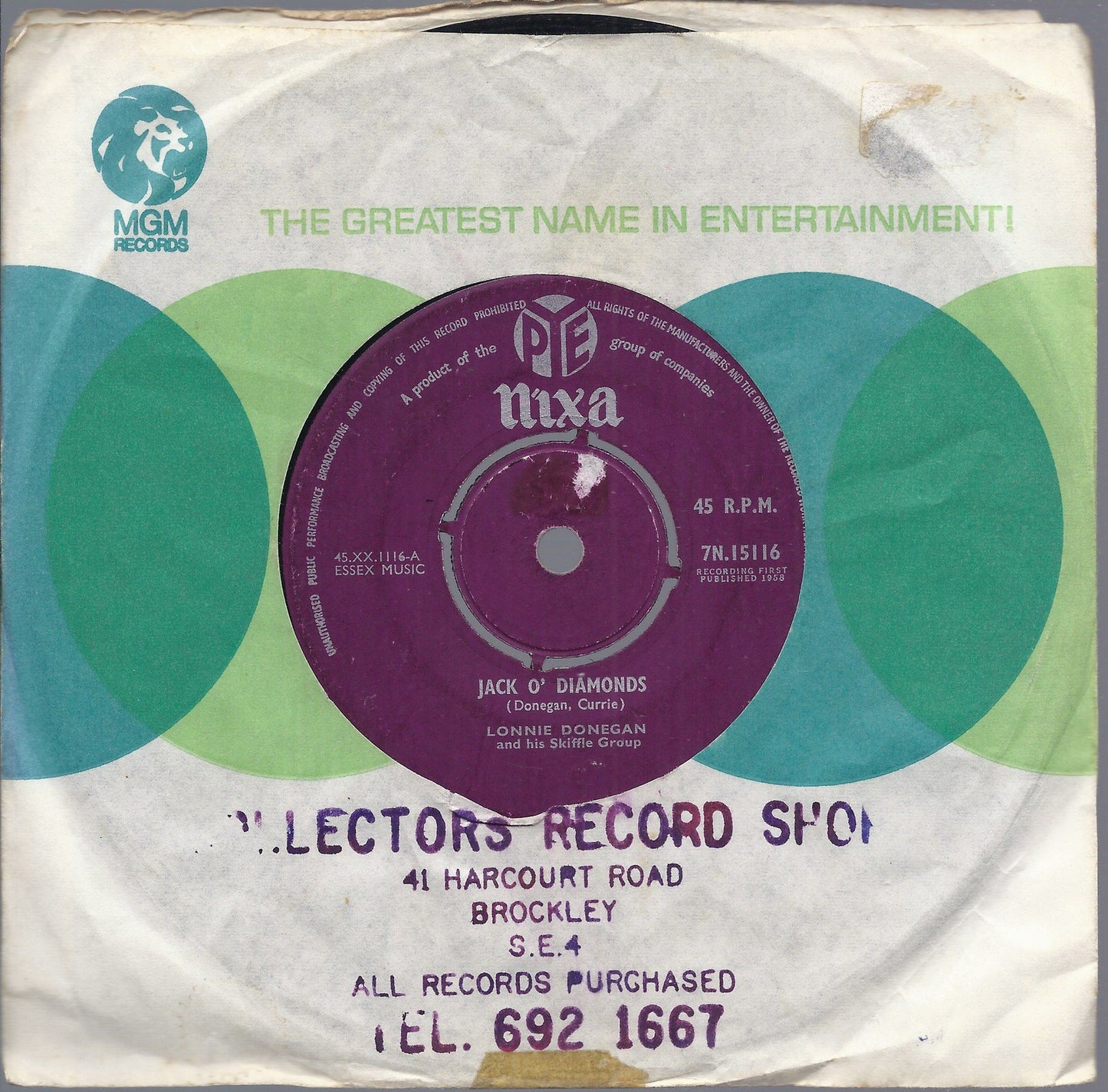 JACK O' DIAMONDS - HAM 'N' EGGS -- LONNIE DONEGAN