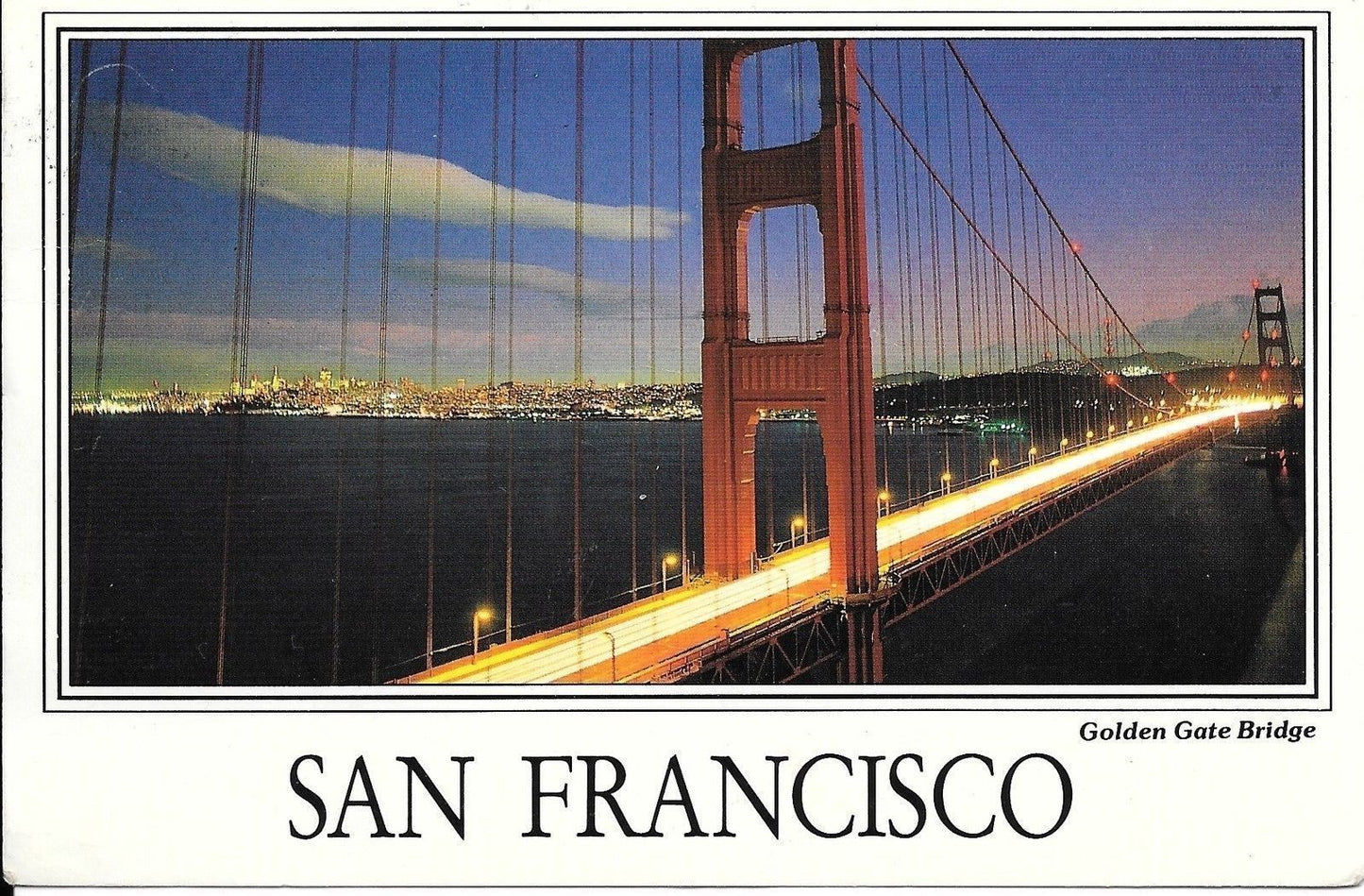 SAN FRANCISCO - THE GOLDEN GATE BRIDGE - NOTTURNO - V1986