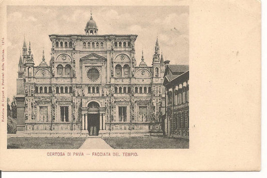 CERTOSA DI PAVIA - FACCIATA DEL TEMPIO - NV - DORSO UNITO