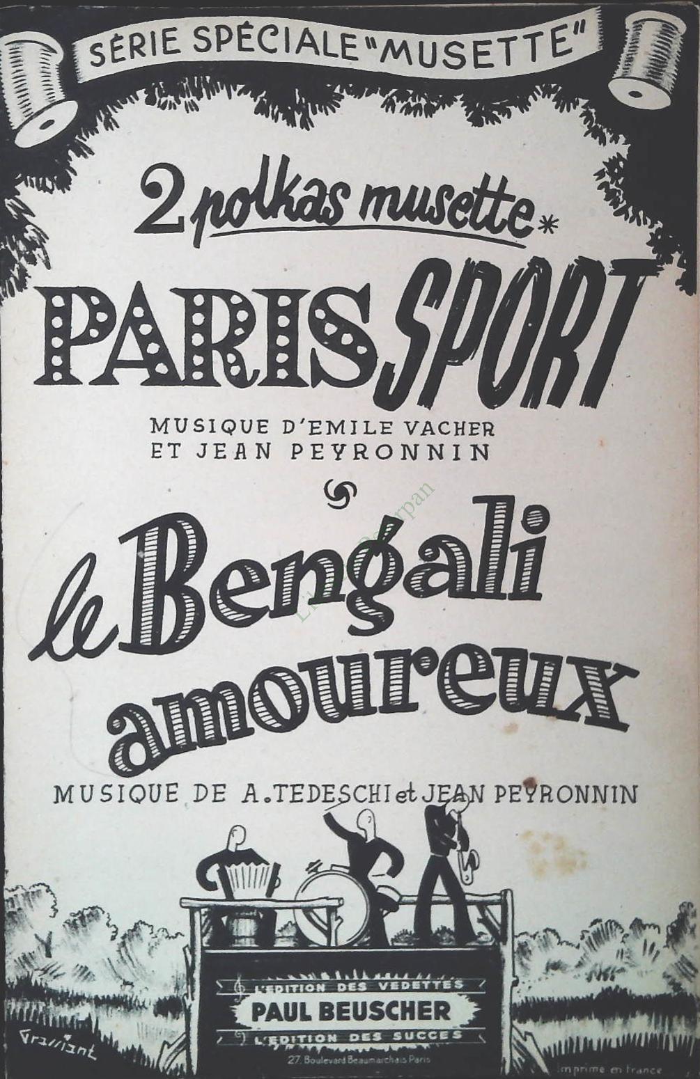 PARIS SPORTLE BENGALI AMOUREAUX - SPARTITO-SHEET MUSIC