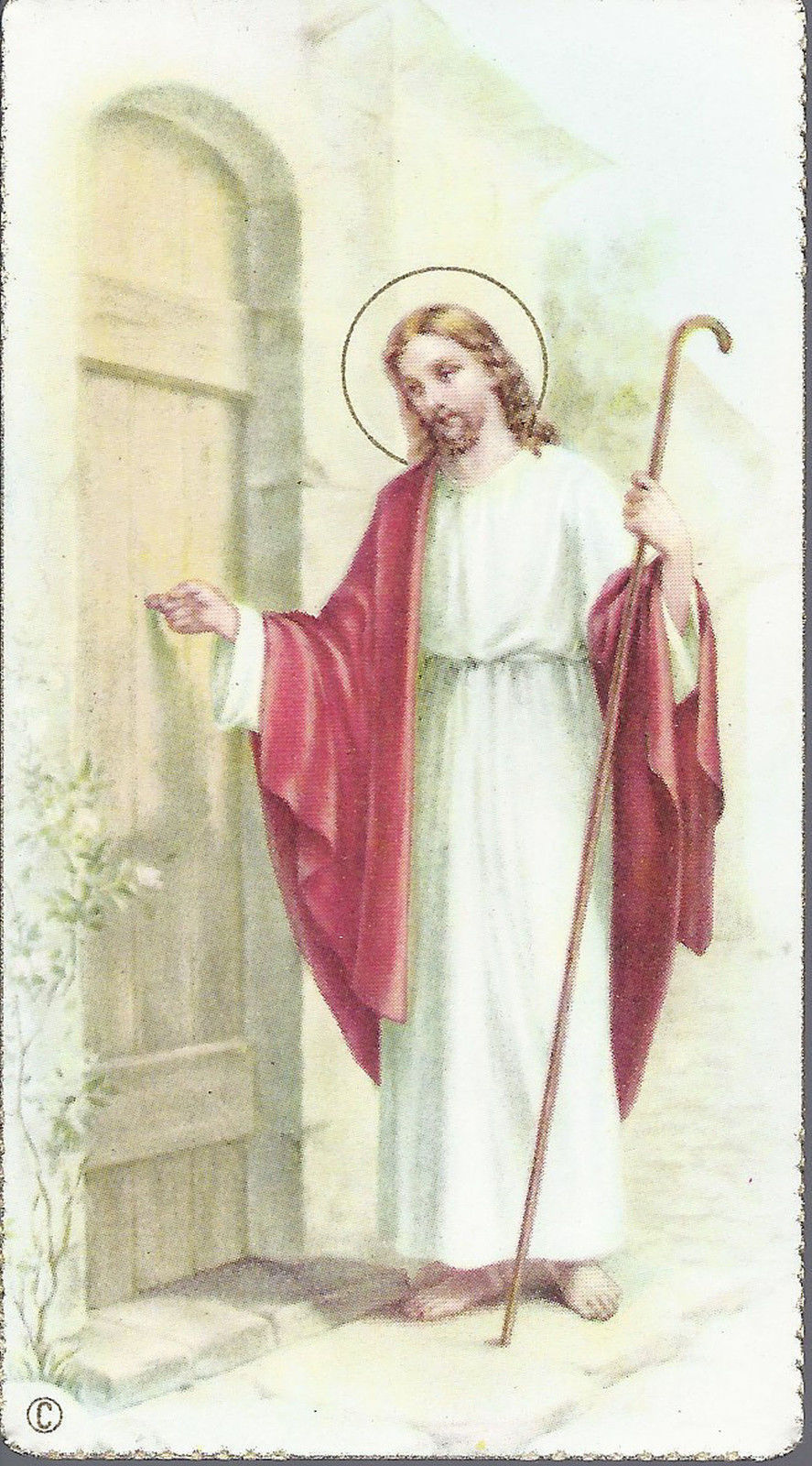 GESU IL BUON PASTORE BUSSA ALLA PORTA - SANTINO - AS012-330
