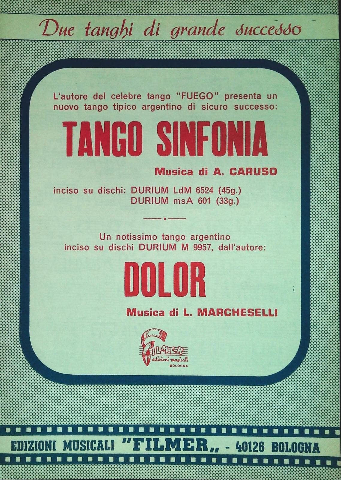 TANGO SINFONIA - DOLOR - SPARTTO-SHEET MUSIC