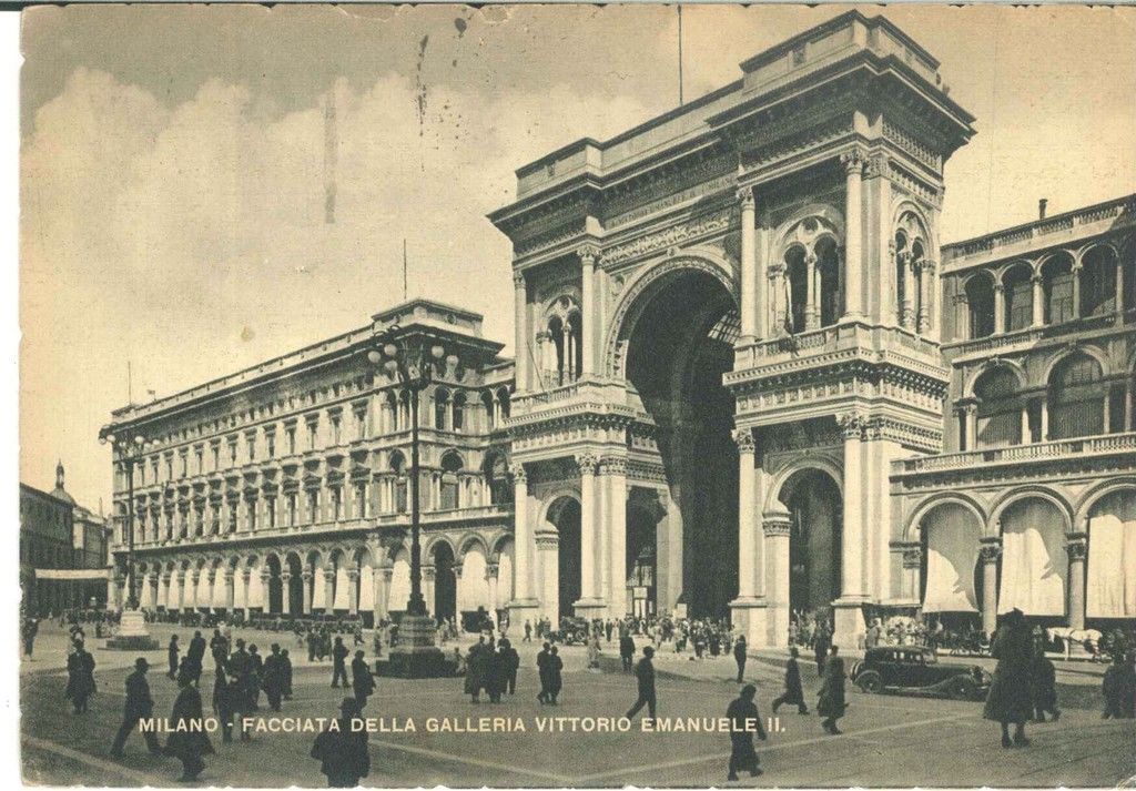 MILANO - FACCIATA GALLERIA VITTORIO EMANUELE - V1941