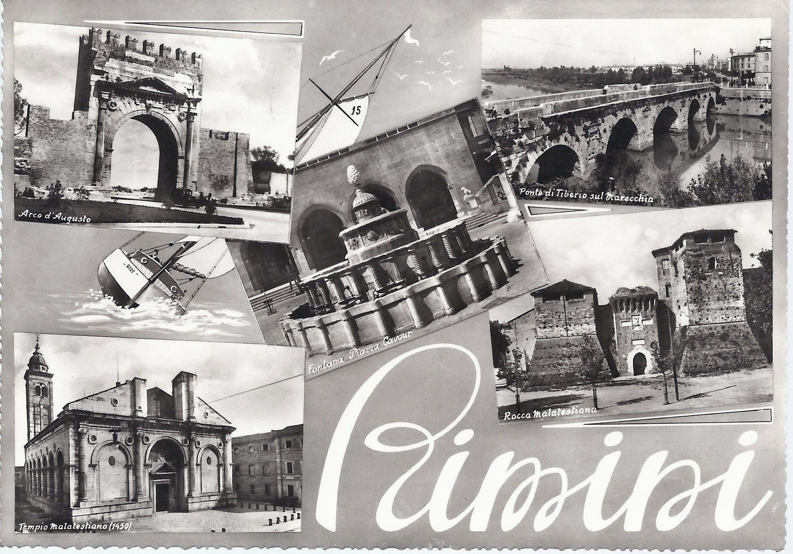 RIMINI - 5 VEDUTE - V 1962 - FG