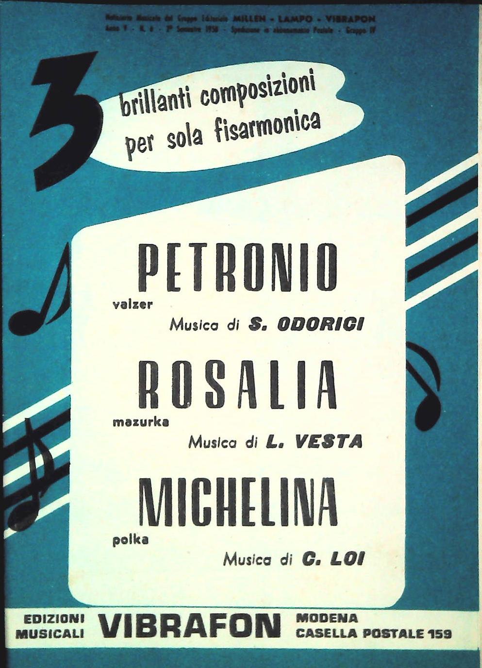 SOLO FISARMONICA - TRE BRANI - SPARTITO-SHEET MUSIC