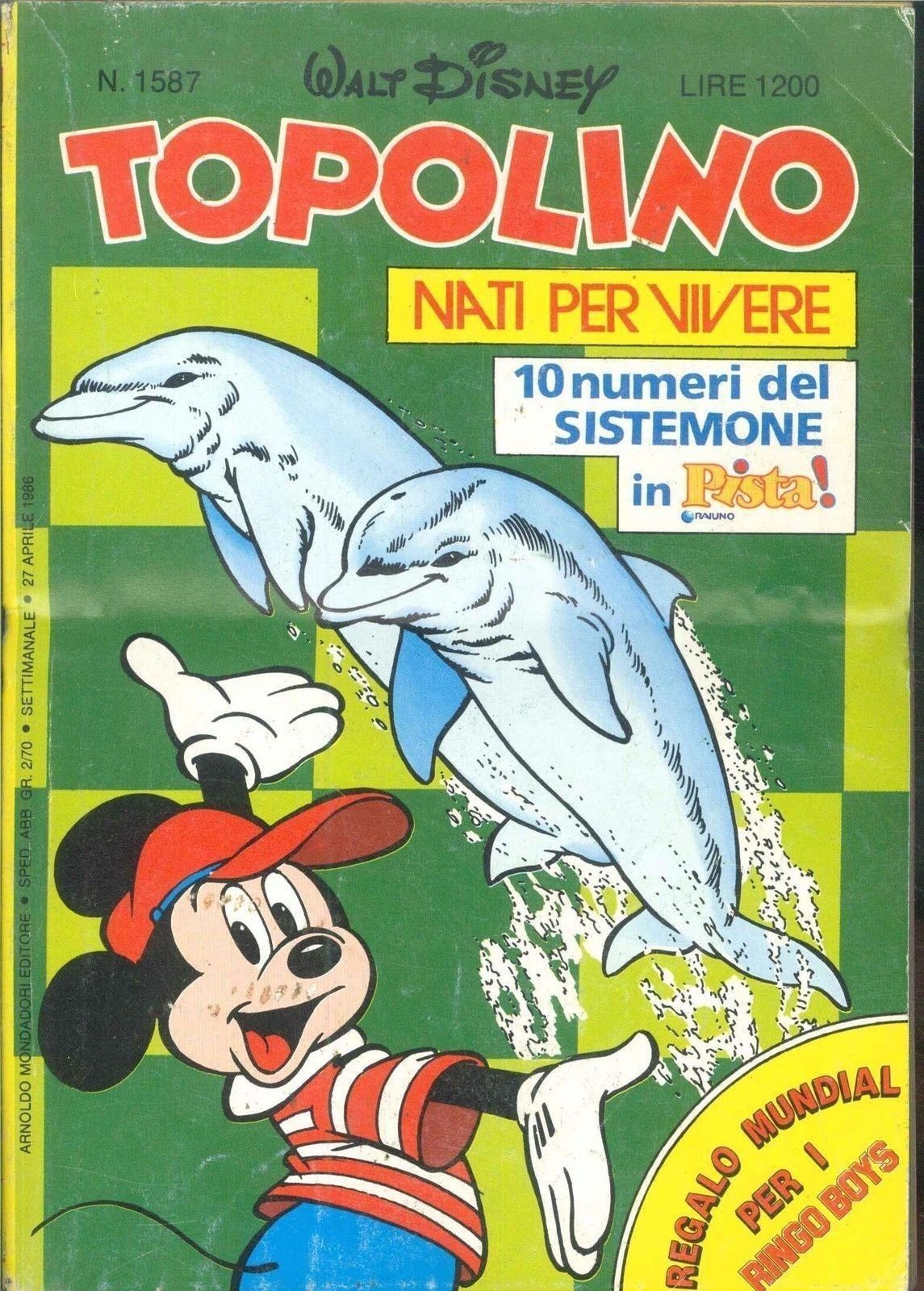 TOPOLINO N° 1587 - 27 APRILE 1986