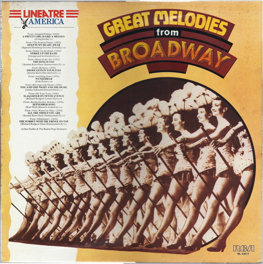 GREAT MELODIES FROM BROADWAY-A. FIEDLER and BOSTON POP ORCH. - LINEATRE AMERICA
