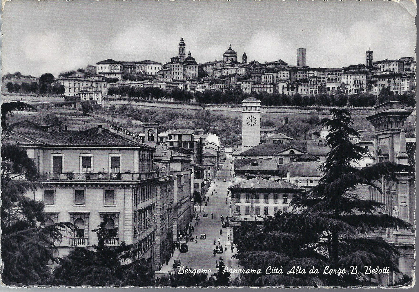 BERGAMO - PANORAMA CITTA' ALTA DA LARGO B. BELOTTI - V 