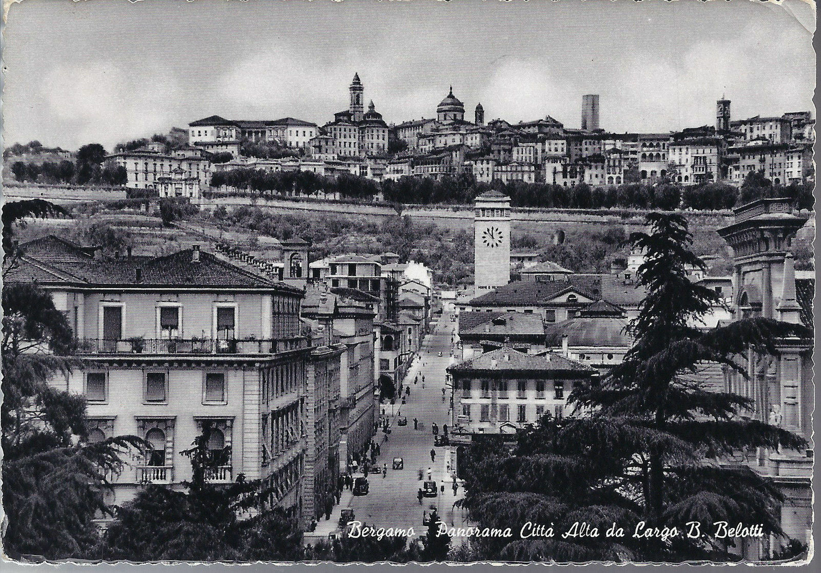 BERGAMO - PANORAMA CITTA' ALTA DA LARGO B. BELOTTI - V 