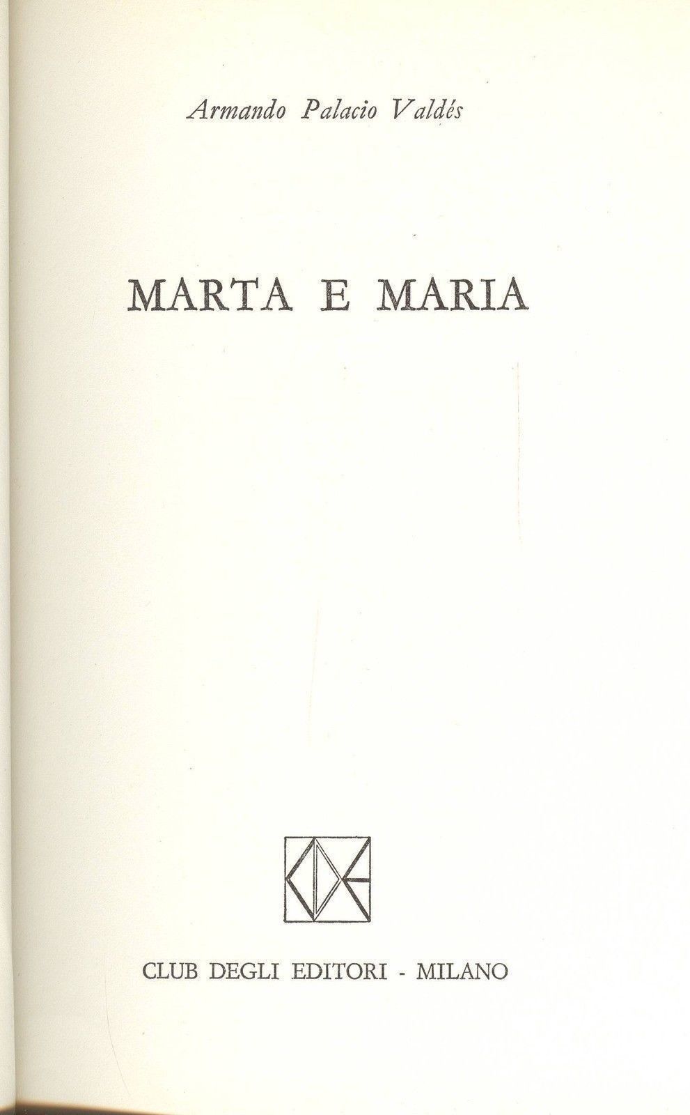MARTA E MARIA - ARMANDO PALACIO VALDES