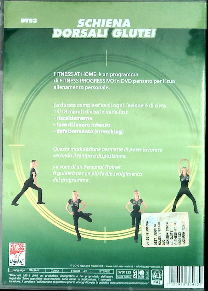 SCHIENA DORSALI GLUTEI - FITNESS AT HOME - DVD
