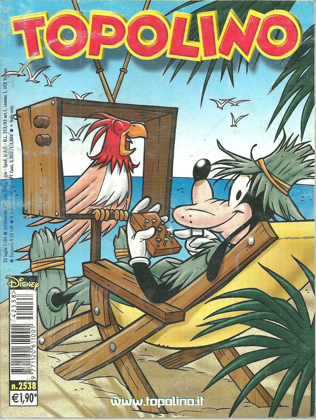 TOPOLINO N. 2538 - 20 LUGLIO 2004