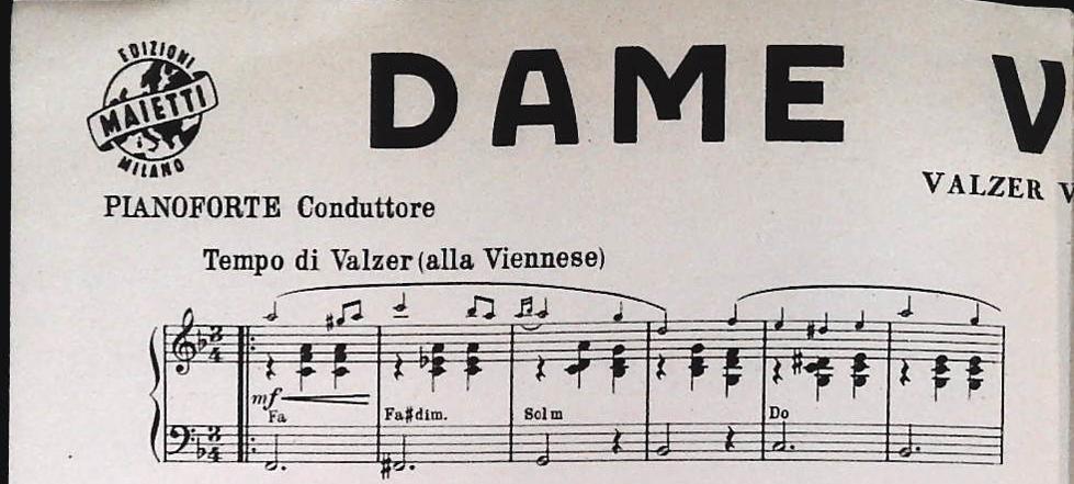NOSTALGICO VALZER - DAME VIENNESI - SPARTITO-SHEET MUSIC