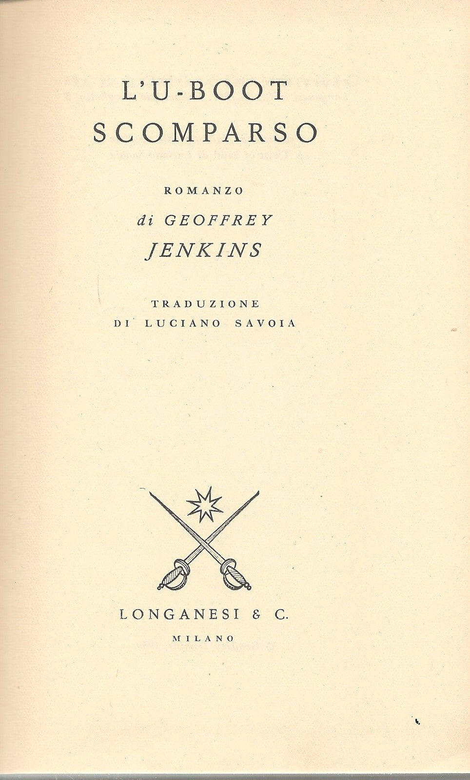 L'U-BOOT SCOMPARSO - GEOFFREY JENKINS