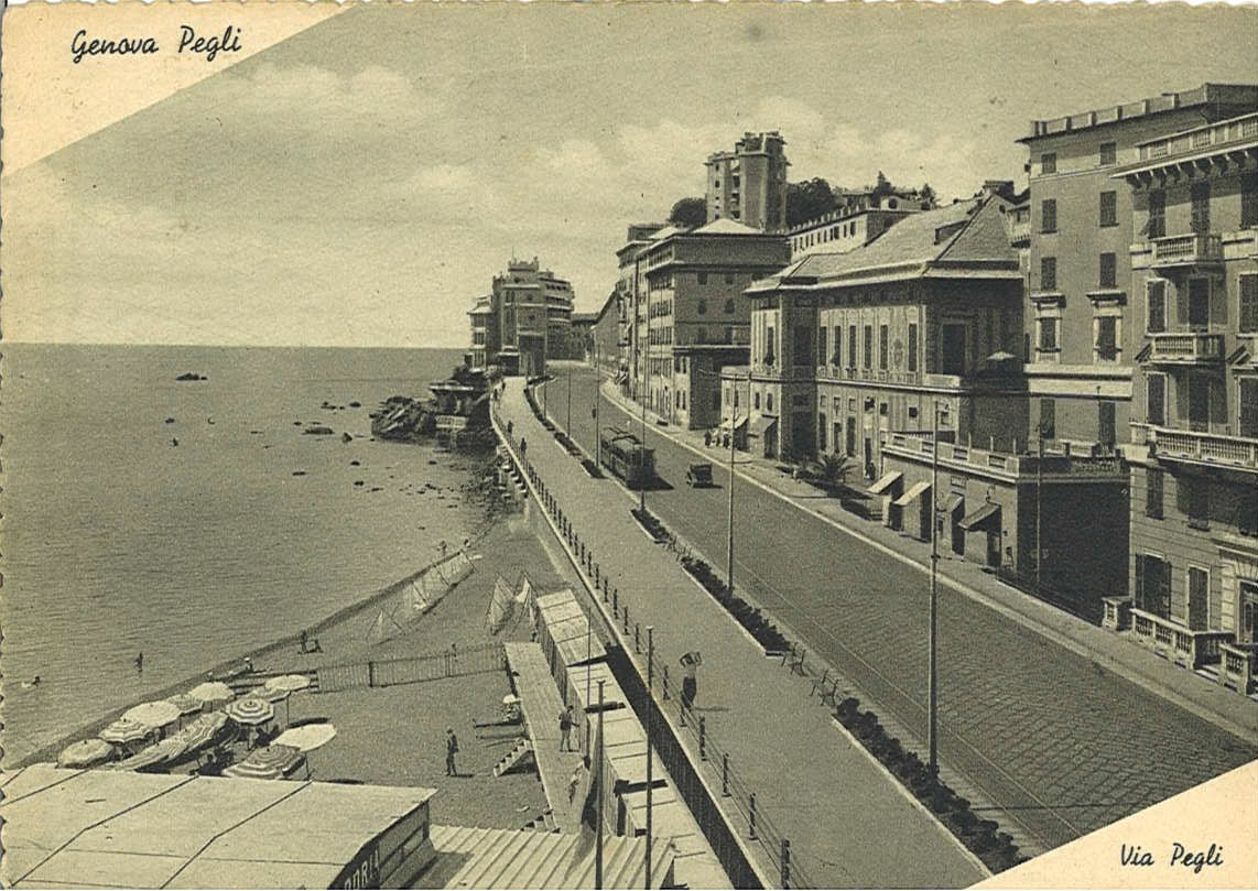 GENOVA -  VIA PEGLI - TRAM - V1949