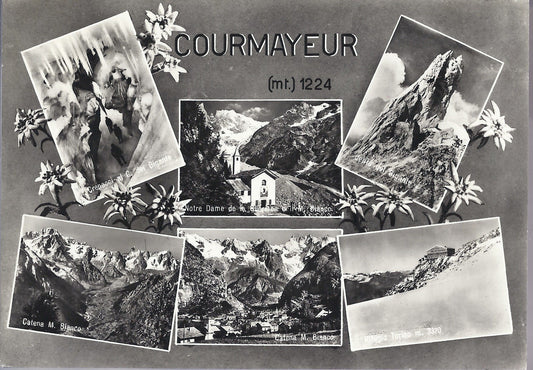 COURMAYEUR - 6 VEDUTE - V 1962 - FG