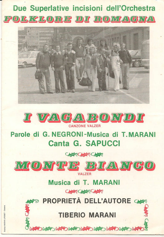 I VAGABONDI - MONTE BIANCO - FOLKLORE DI ROMAGNA-SPARTITO-SHEET MUSIC