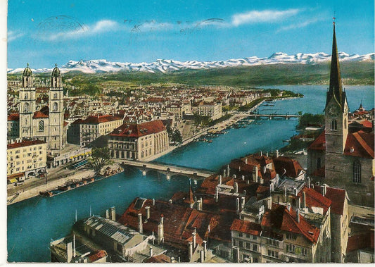ZURCH - PANAROAMA - V1979 - ACQUARELLATA