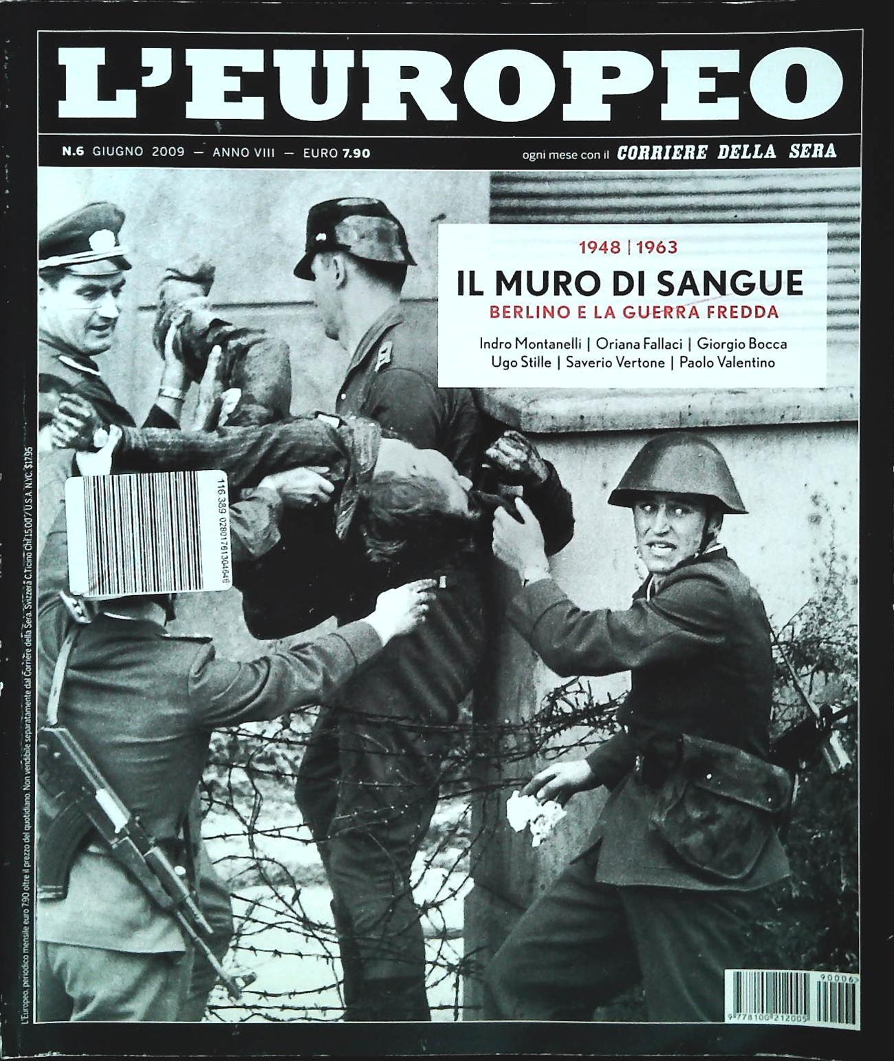 L'EUROPEO N. 6 GIUGNO 2009 - IL MURO DI SANGUE