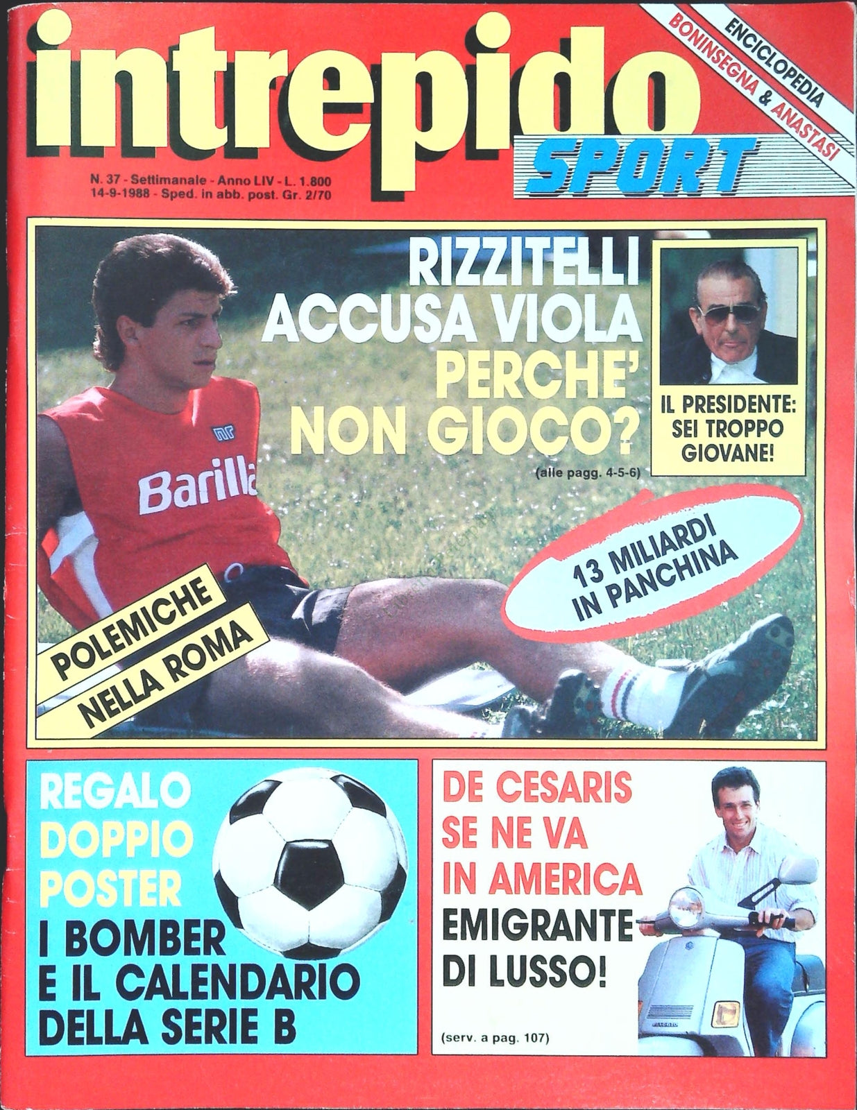 INTREPIDO SPORT 14 SETTEMBRE 1988 - RIZZITELLI