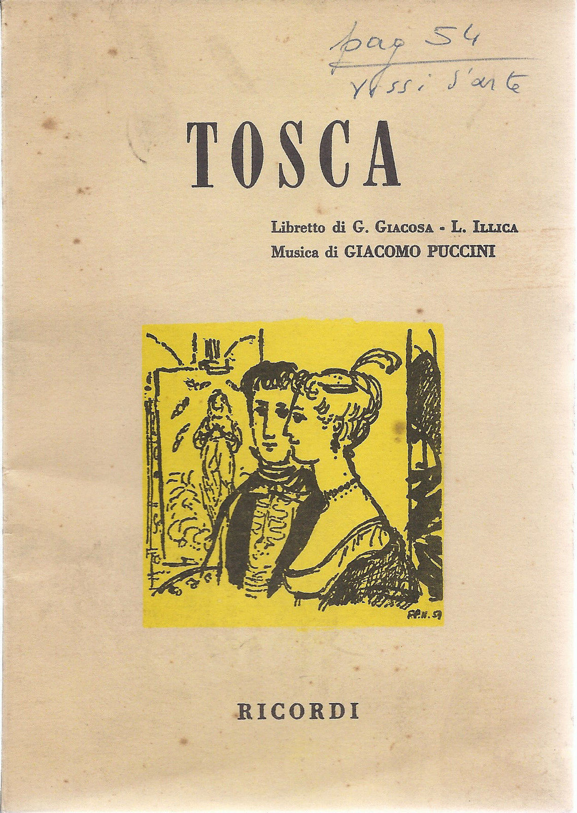 TOSCA - G. PUCCINI # LIBRETTO D'OPERA -  G. Giacosa, L. Illica