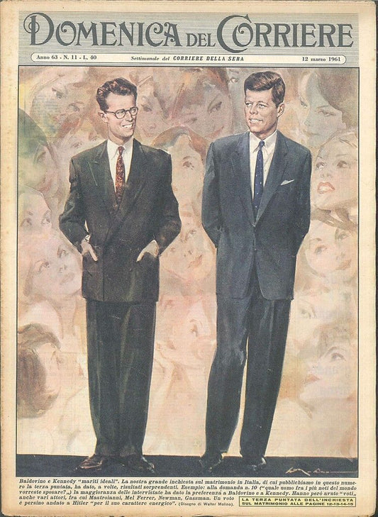 DOMENICA DEL CORRIERE N 11 - 12 MARZO 1961 - ILL. WALTER MOLINO