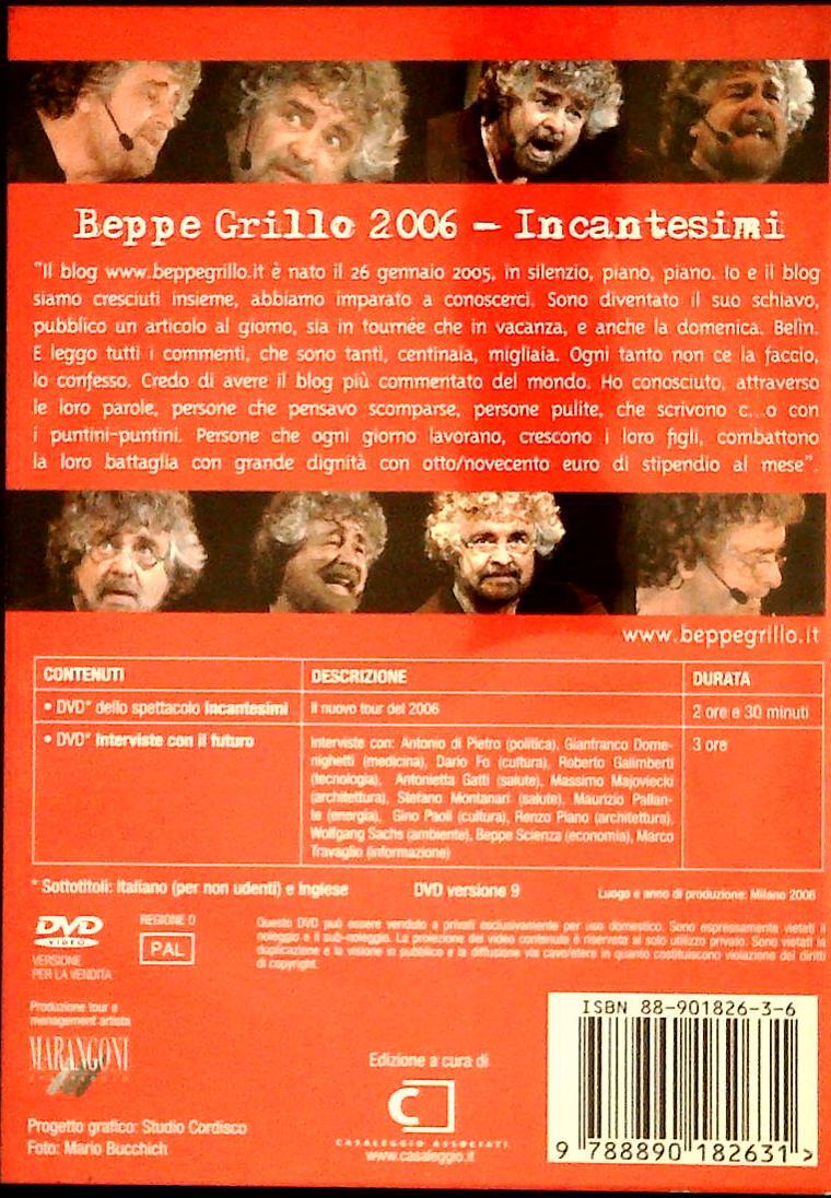 INCANTESIMI - BEPPE GRILLO 2006 - DVD