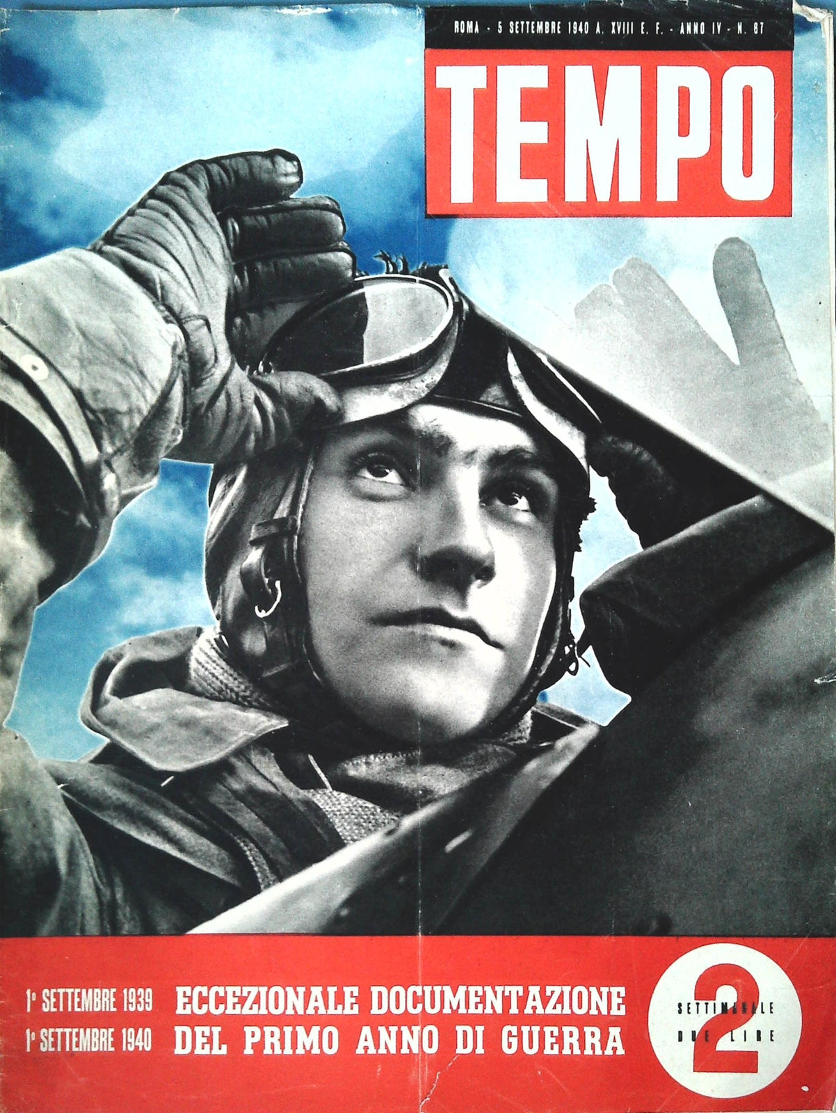 TEMPO N. 67 - 5 SETTEMBRE 1940 - UN ANNO DI GUERRA - TRENI ARMATI