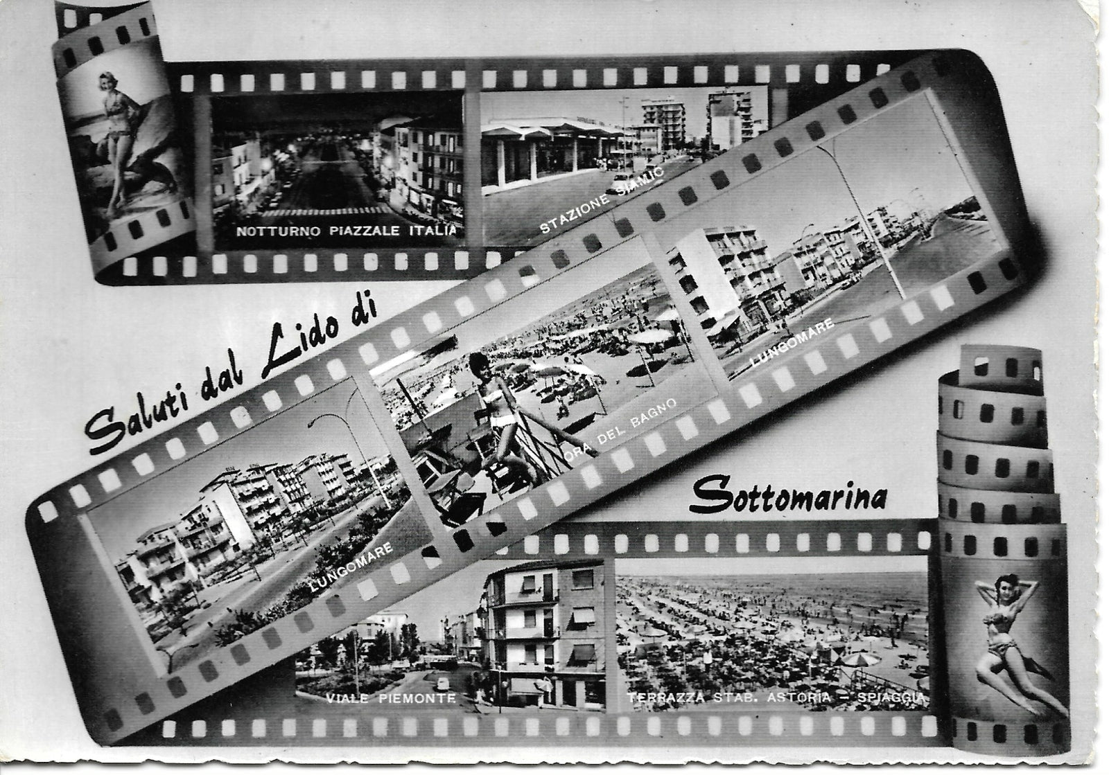 SALUTI DAL LIDO DI SOTTOMARINA - 7 IMMAGINI - V1962