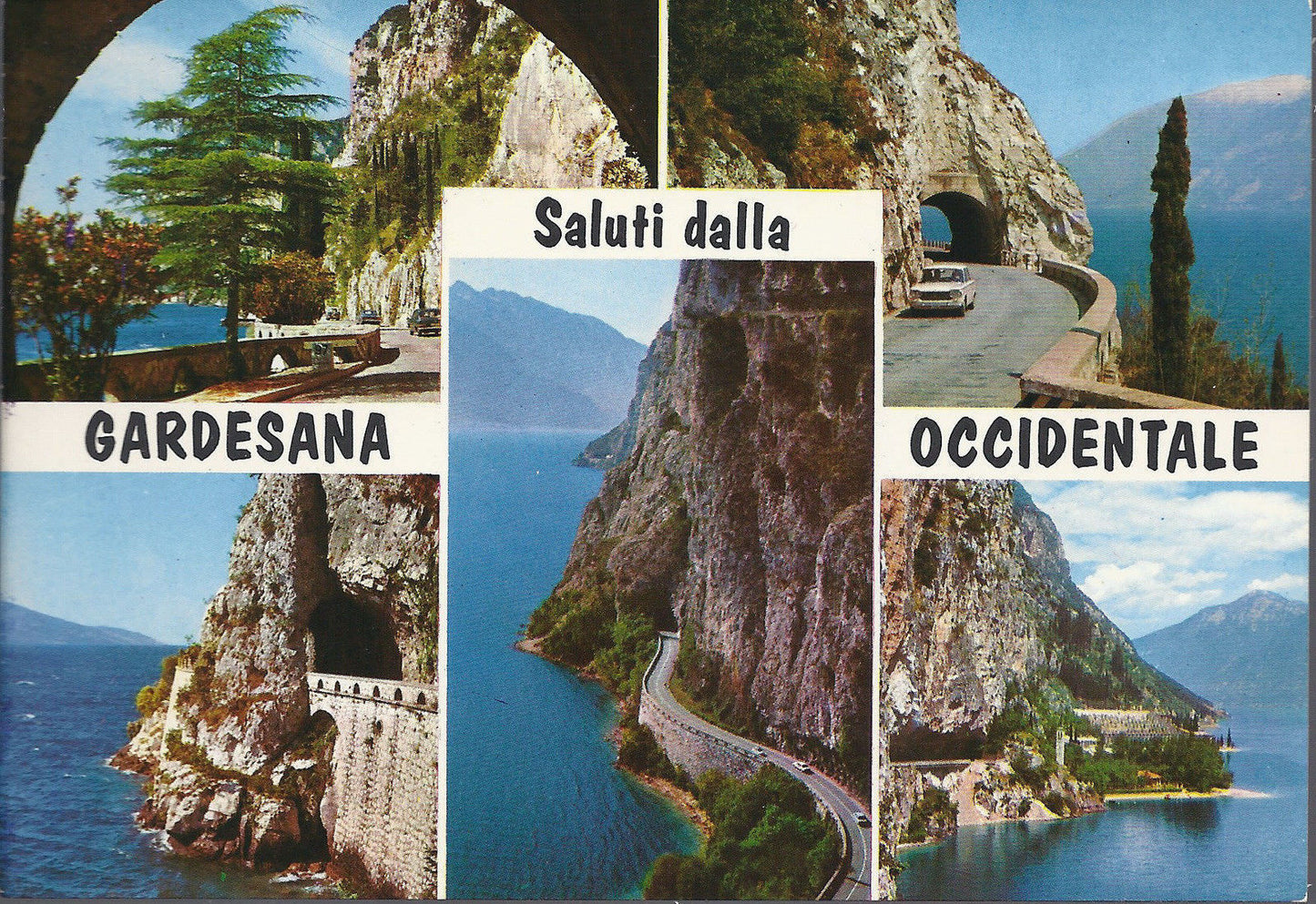 LAGO DI GARDA - GARDESANA OCCIDENTALE - SALUTI - 5 VEDUTE - 