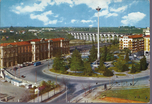 CUNEO - STAZIONE FERROVIARIA E VIADOTTO - V 1964 - FG