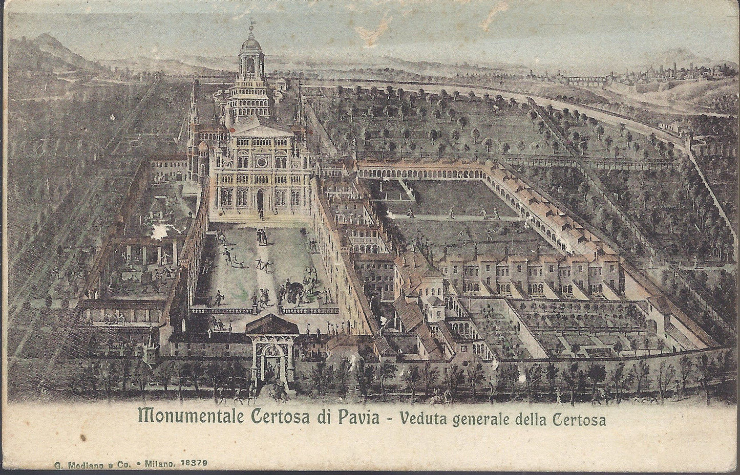 MONUMENTALE CERTOSA DI PAVIA - VEDUTA GENERALE - VIB 1906 - 