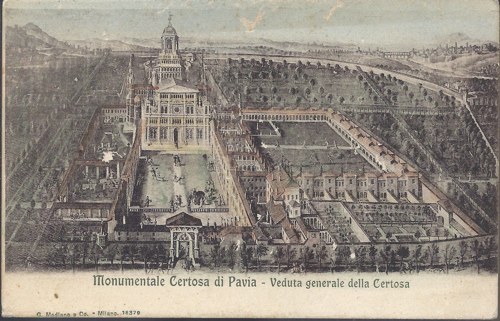 MONUMENTALE CERTOSA DI PAVIA - VEDUTA GENERALE - VIB 1906 - 