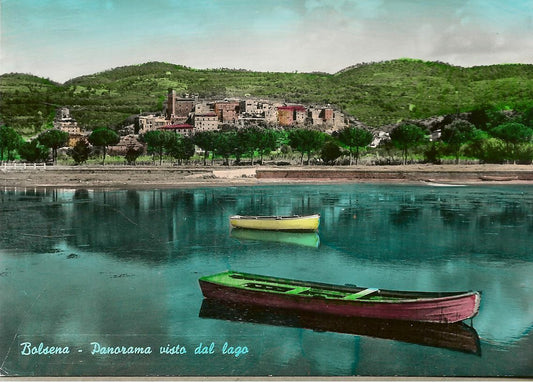 BOLSENA - PANORAMA VISTO DAL LAGO - ACQUARELLATA - NV